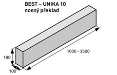 BEST UNIKA nosný překlad 200 přírodní STANDARD